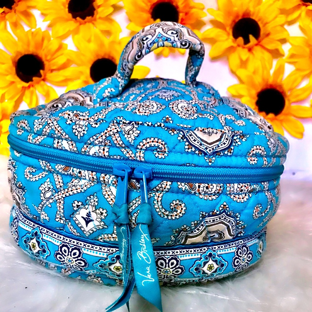 Vera Bradley Vintage teal Make up bag